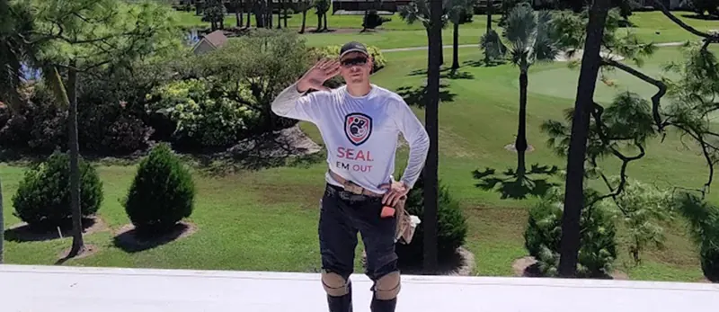 Paul Trapp, owner of Seal Em Out, on a Southwest Florida roof